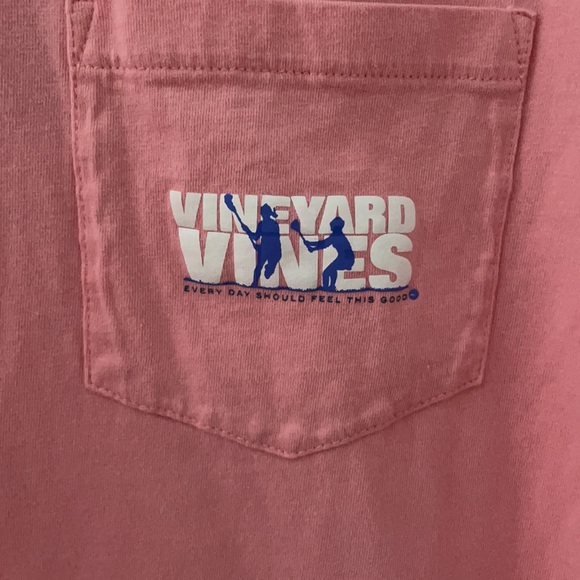 Vineyard Vines S Lacrosse T Shirt women’s Small Lax Rare! Coral - Picture 5 of 6